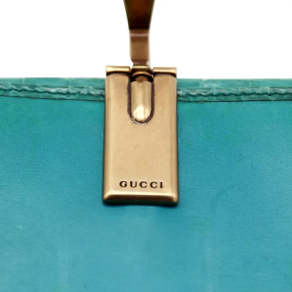 🔴 Gucci Horsebit Long Wallet - Turquoise Crocodile Leather - Picture 14 of 14